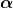 \boldsymbol{\alpha}