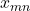 x_{mn}